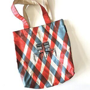 "The Outfit" Gallery Nucleus Silkscreen Printed Canvas Tote Art Laptop Bag Purse